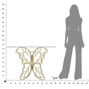 Konsola BUTTERFLY 110 40 76 cm